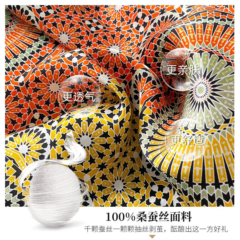 Damen Seidenschal quadratisch Blumen Bandana Haarband Halstuch weich C