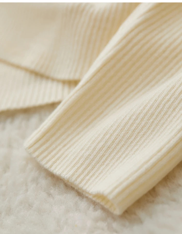 Damen V-Ausschnitt Pullover Kaschmir Slim Shirring Büro Frühling
