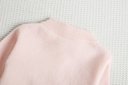 Mädchen Pullover Set mit Patchwork und Tutu Rock für Kinderoutfit 2PCS