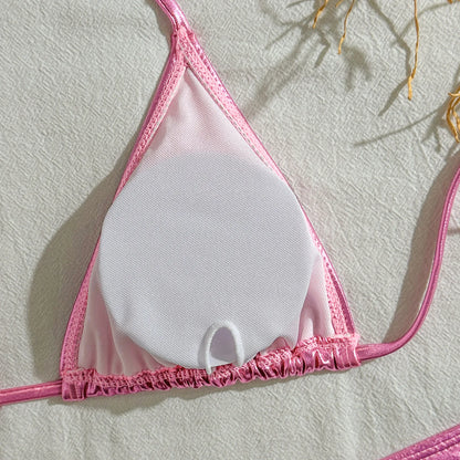 Push-Up-Bikini mit Strasssteinen und passendem Stirnband – ideal für Strand und Pool