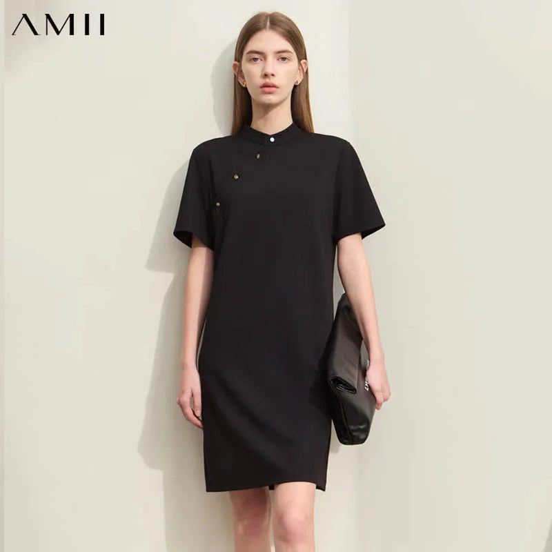 Elegantes Sommerkleid Mit Cheongsam Kragen Und Weitem Schnitt Für Damen