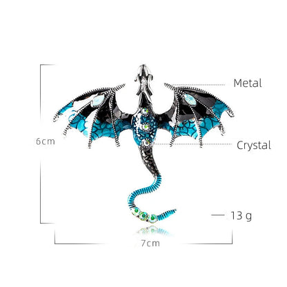 Brosche Drache Emaille Tier Casual Schnalle Party Corsage Unisex