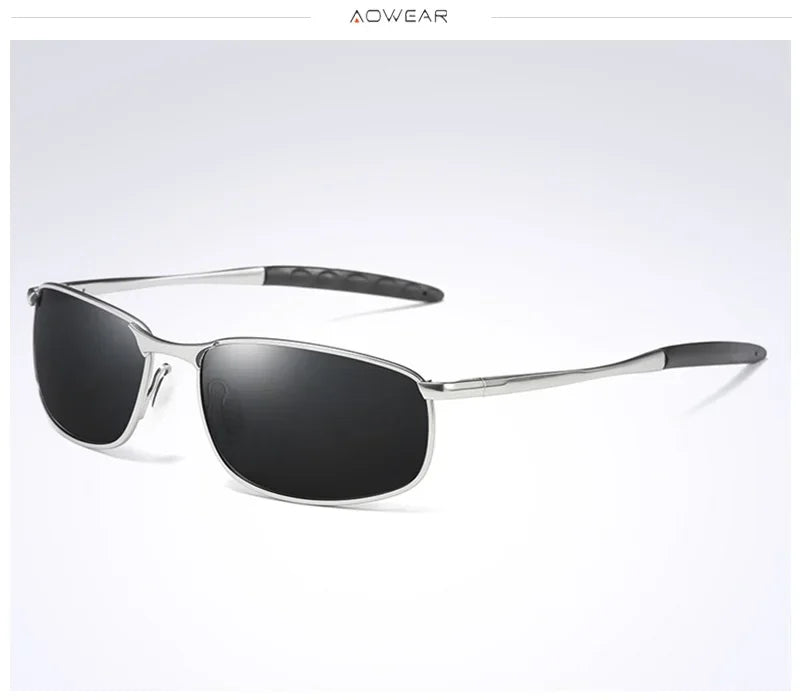 AOWEAR Retro Polarisierte Spiegel Sonnenbrille für Mann Frauen Vintage Sonnenbrille Herren UV400 Leichte Fahrbrille mit Etui