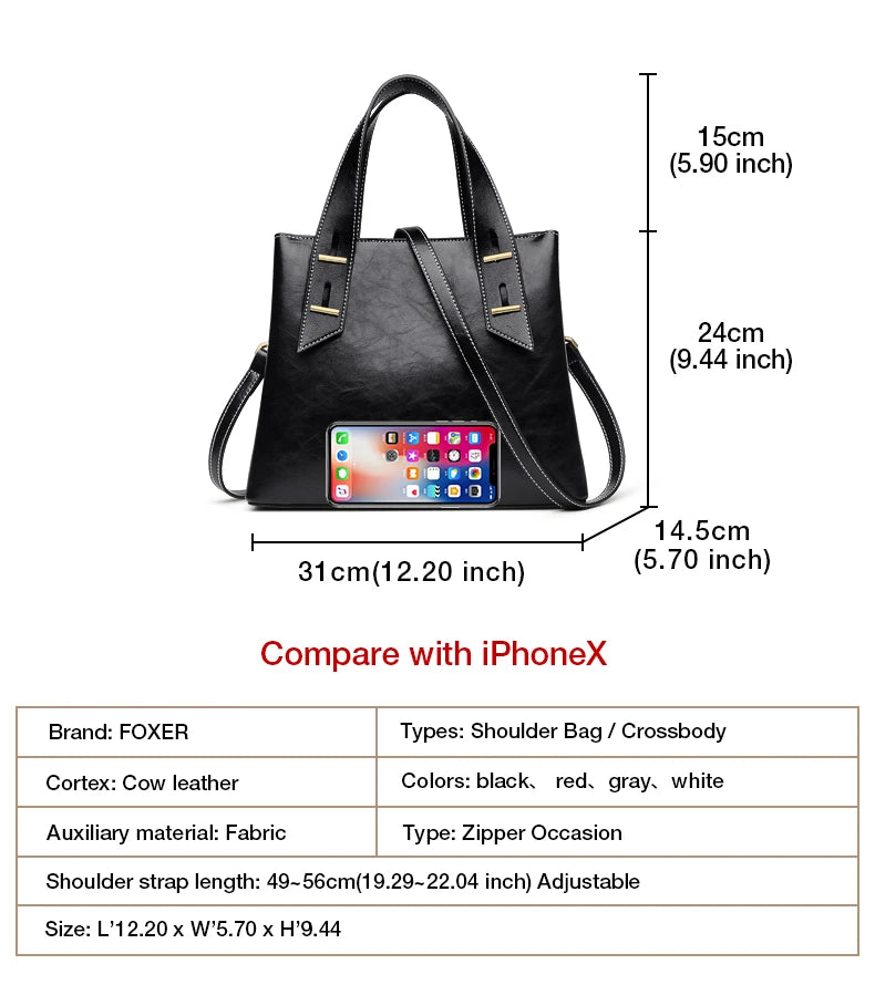 Damen Handtasche aus Split-Leder mit Crossbody Fashion Bags