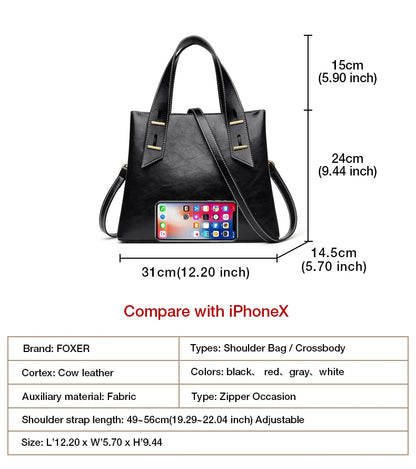 Damen Handtasche aus Split-Leder mit Crossbody Fashion Bags