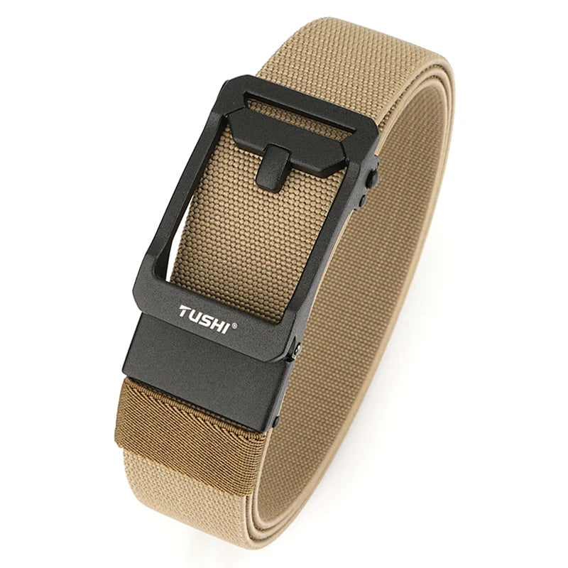 Herren-Gürtel Elastischer Nylon-Gürtel Mit Automatischer Metallschnalle Verstellbare Länge