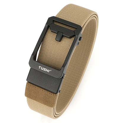 Herren-Gürtel Elastischer Nylon-Gürtel Mit Automatischer Metallschnalle Verstellbare Länge