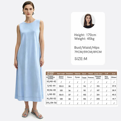 Damen Freizeitkleid ALinie Ärmellos Sommer Leicht Eleganz