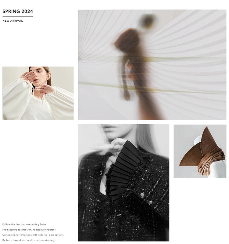 Damen T-Shirts im minimalistischen Stil mit Kunstdruck und Stickerei