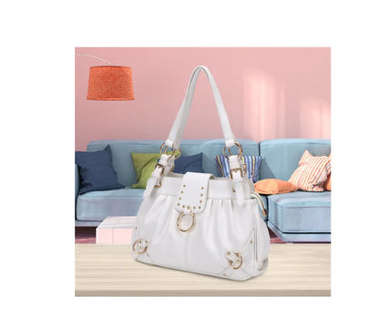 Damen-Schultertasche aus PU mit Reißverschluss Großes Fassungsvermögen und Innenfächern für Alltag