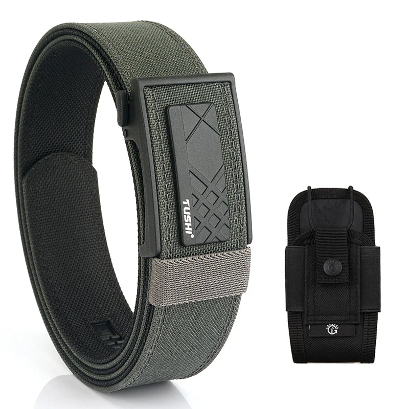 VATLY Multifunktions Tactical Gürtel Herren Nylon Rigid Automatik-Schnalle