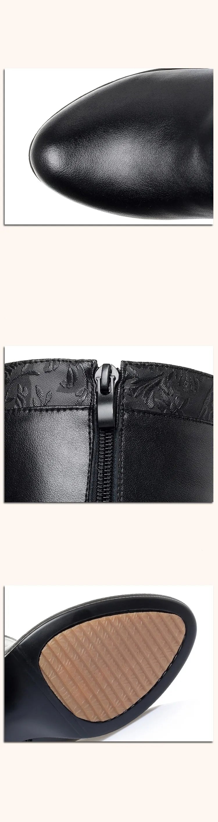 AIYUQI Winter Boots Women Wool Keep Warm 2025 New Genuine Leather Shoes Woman Boots Fashion Bow Female Fashion Boots Thick Heel