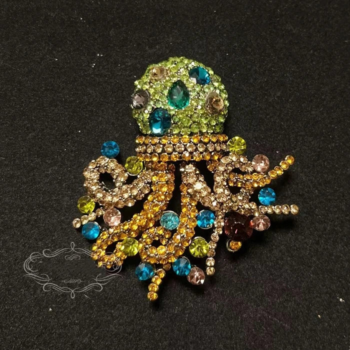 Brosche Katze Schmetterling Kristall Strass Barock Palast Tier Emaille Unisex
