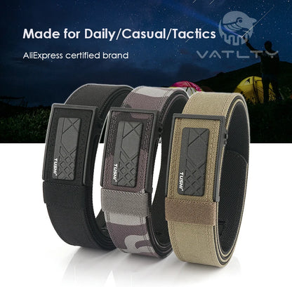 VATLY Multifunktions Tactical Gürtel Herren Nylon Rigid Automatik-Schnalle