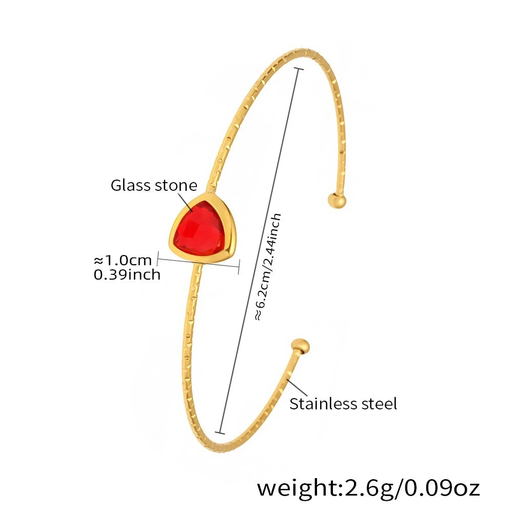 Damen-Armreif mit buntem Glasstein