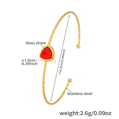 Damen-Armreif mit buntem Glasstein