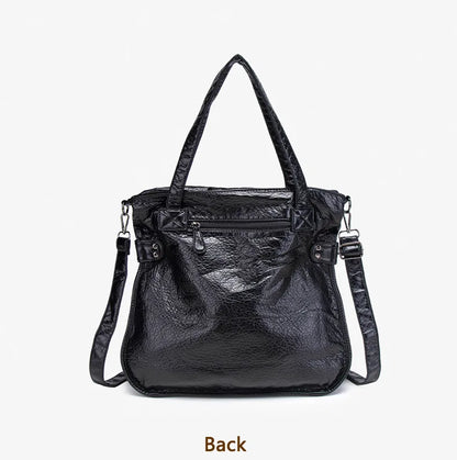 Damen-Handtasche aus weichem Leder mit Mehrfachfächern Große Umhängetasche mit Top-Griff