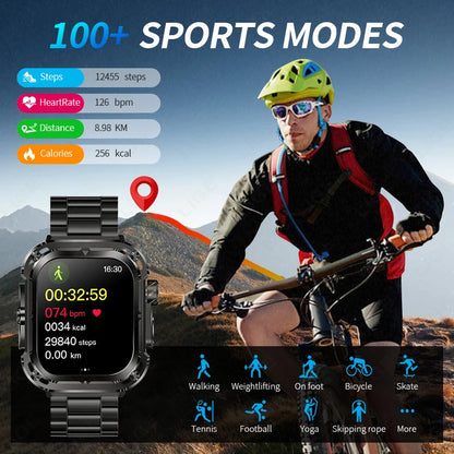 LIGE Neue GPS Smartwatch Männer 2,1'' HD Bildschirm NFC Kompass 460mAh Militär Outdoor Sport Smart Uhr IP68 wasserdichte BT Anruf Uhr