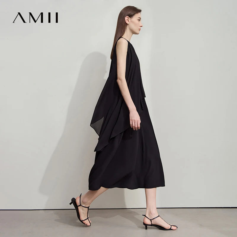 Minimalistisches Leicht Fließendes Abendkleid Für Damen Sommer