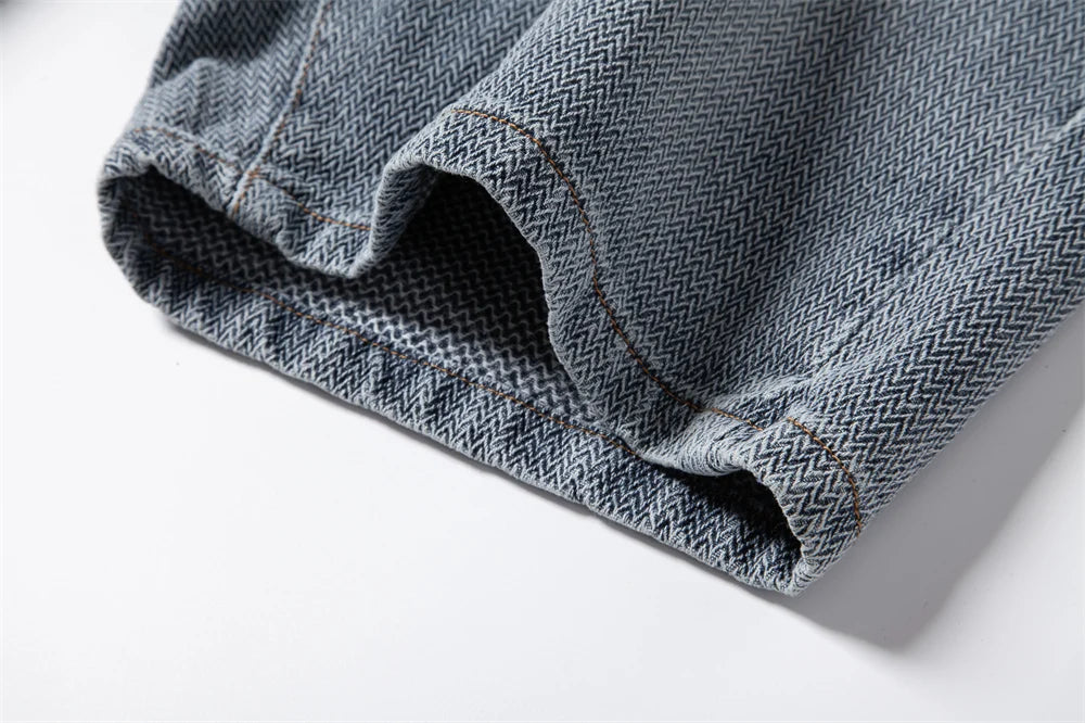 Retro-Denim Shorts Aus Baumwollmischung | Lässige Streetwear