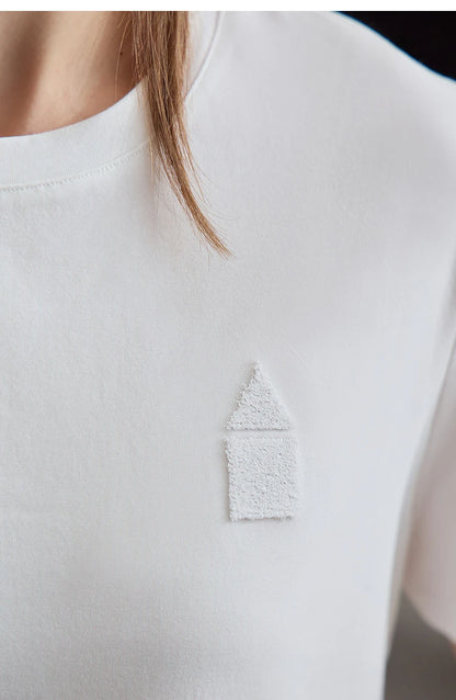 Damen T-Shirt aus Eisprozellan mit Rundhalsausschnitt und antibakteriellen Eigenschaften