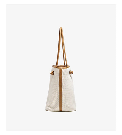 Damen Schultertasche aus Stoff im Bucket-Stil Casual Große Tasche