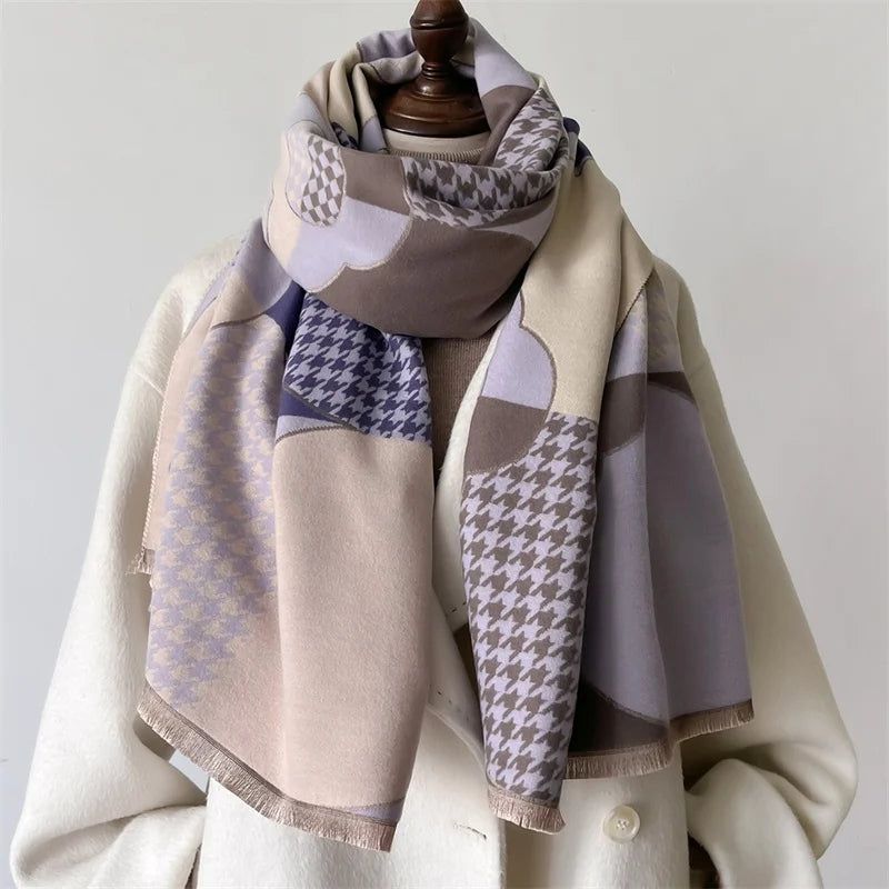 Damen Winterschal Kaschmir Pashmina Design warm Wickelschal Halstuch Bandana B
