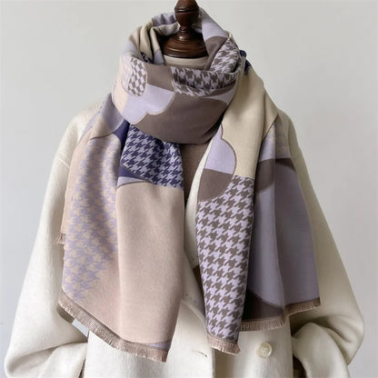 Damen Winterschal Kaschmir Pashmina Design warm Wickelschal Halstuch Bandana B