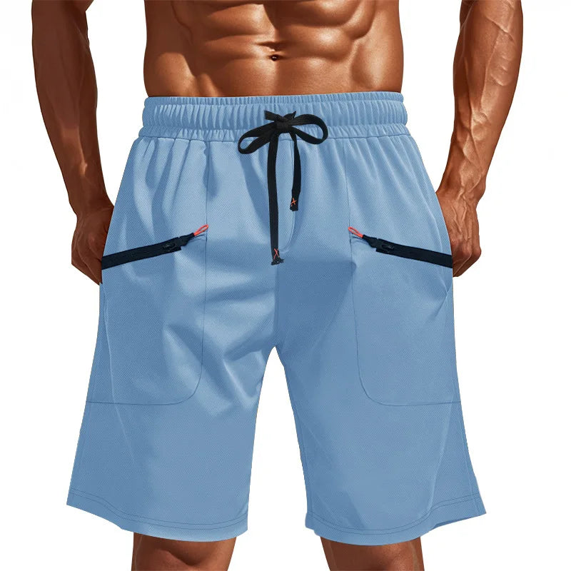 Lässige Herren-Sommershorts mit sportlichem, atmungsaktivem Design – schnelltrocknend und trendig in Uni-Farben