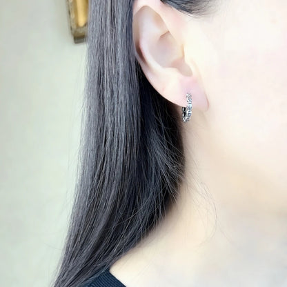 Damen-Creolen Schädel Scharnier Punk massiv aus Sterlingsilber