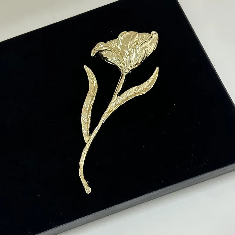 Brosche Blatt Blume Metall Groß Übertrieben Mode Party Damen