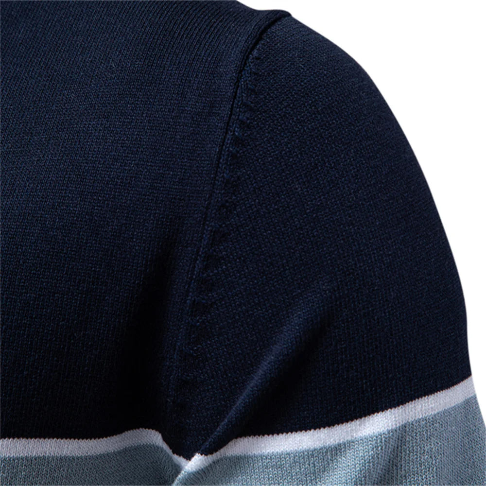 Herren Poloshirt Slim Fit Atmungsaktiv Mit Farbblock Leicht