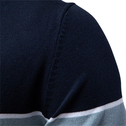 Herren Poloshirt Slim Fit Atmungsaktiv Mit Farbblock Leicht