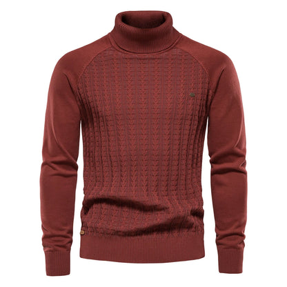 Männlicher Rollkragenpullover aus hochwertiger Baumwolle für den Winter