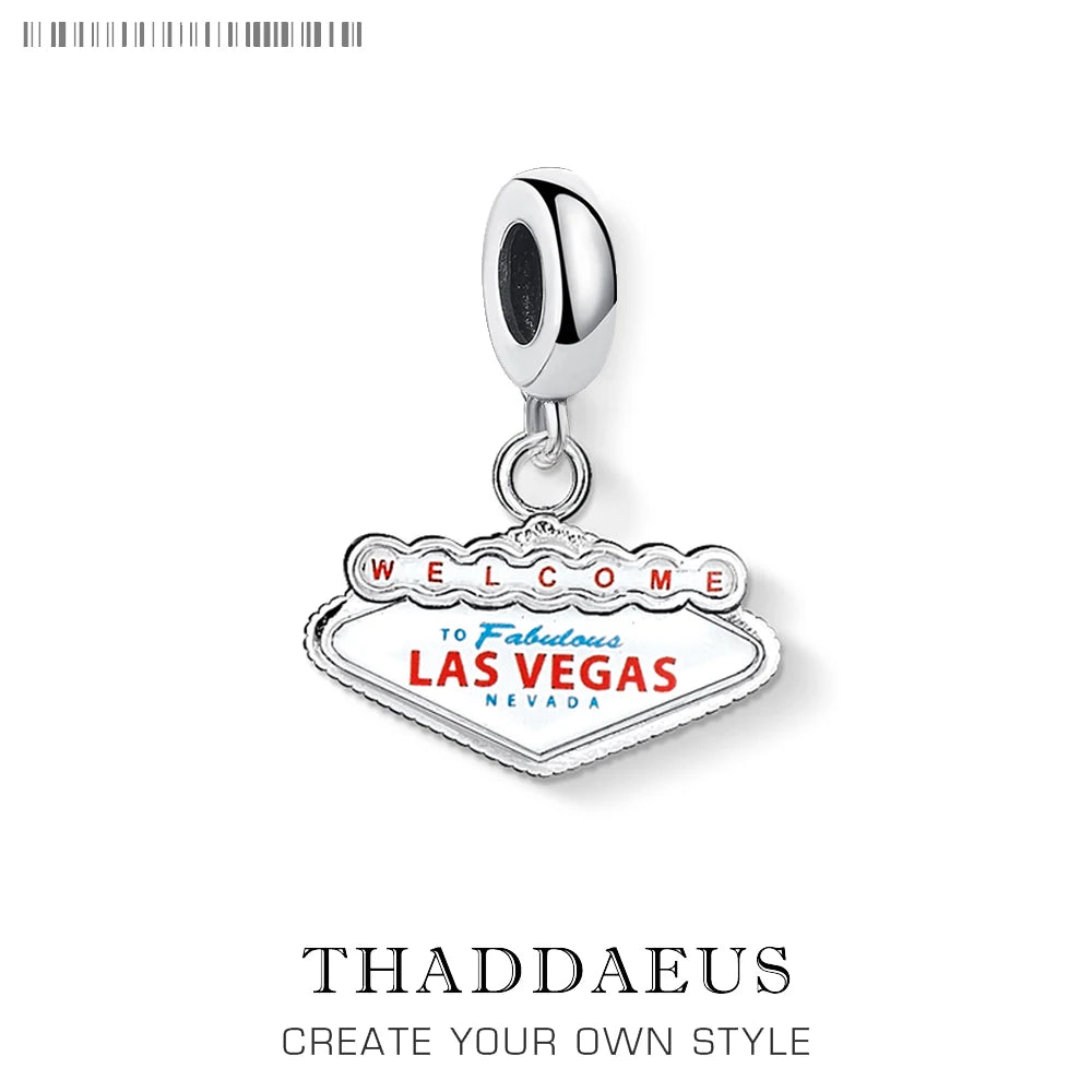 Damen-Charm-Anhänger Las Vegas Nevada Reise DIY aus Sterlingsilber