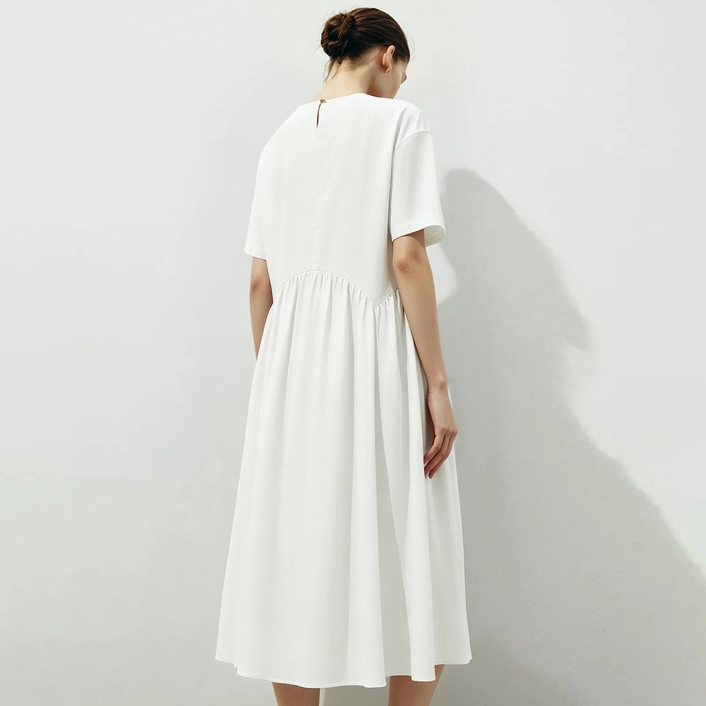 Zeitloses Damen Midikleid Aus Reiner Baumwolle Für Büro Und Freizeit