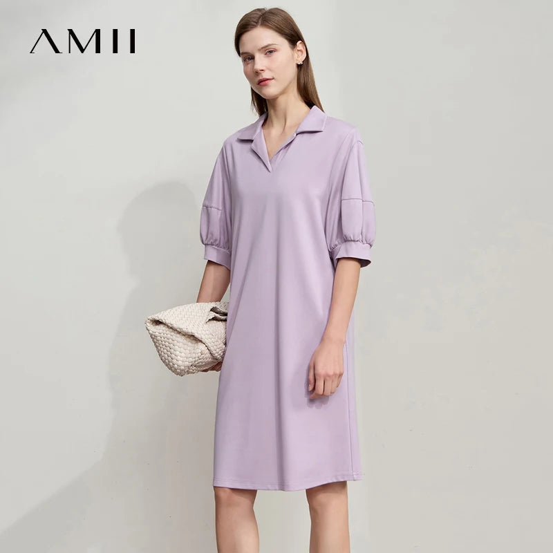 Stilvolles Einfarbiges Sommerkleid Mit Stretch Komfort Für Damen