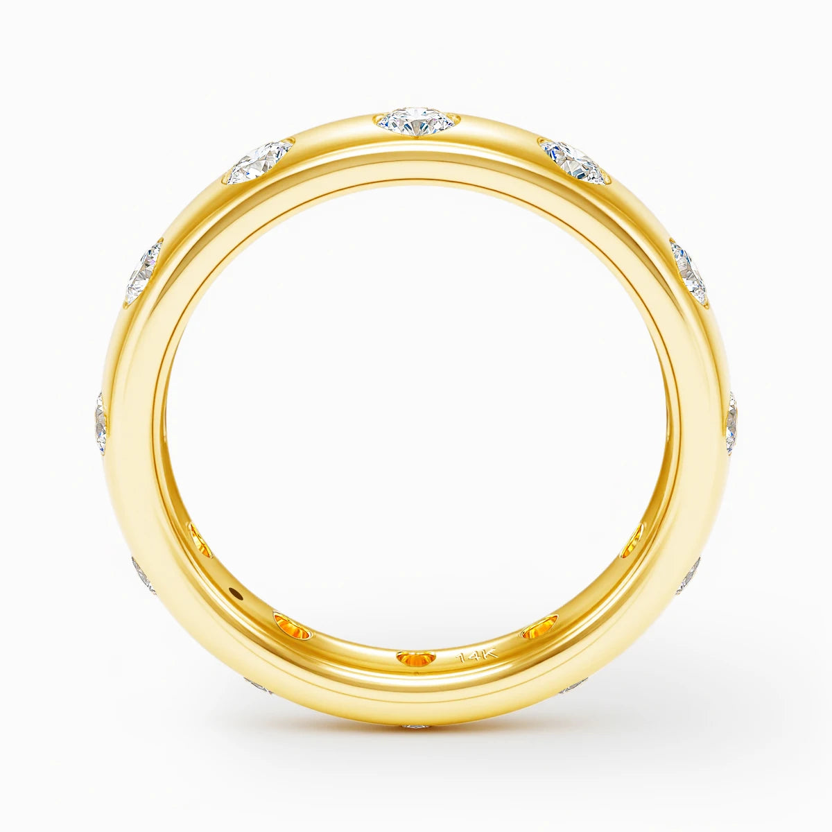 Damen-Verlobungsring Aus 14K Gelbgold Mit Moissanit Stein Und Echtheitszertifikat Für Hochwertigen Verlobungsantrag