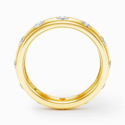 Damen-Verlobungsring Aus 14K Gelbgold Mit Moissanit Stein Und Echtheitszertifikat Für Hochwertigen Verlobungsantrag