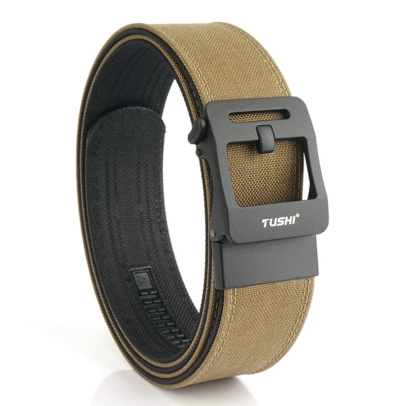 Herren Taktischer Gürtel Aus Nylon 1100D Mit Automatik-Schnalle Breite 4,3 cm Robuster Militärischer Alltags-Gürtel Grau