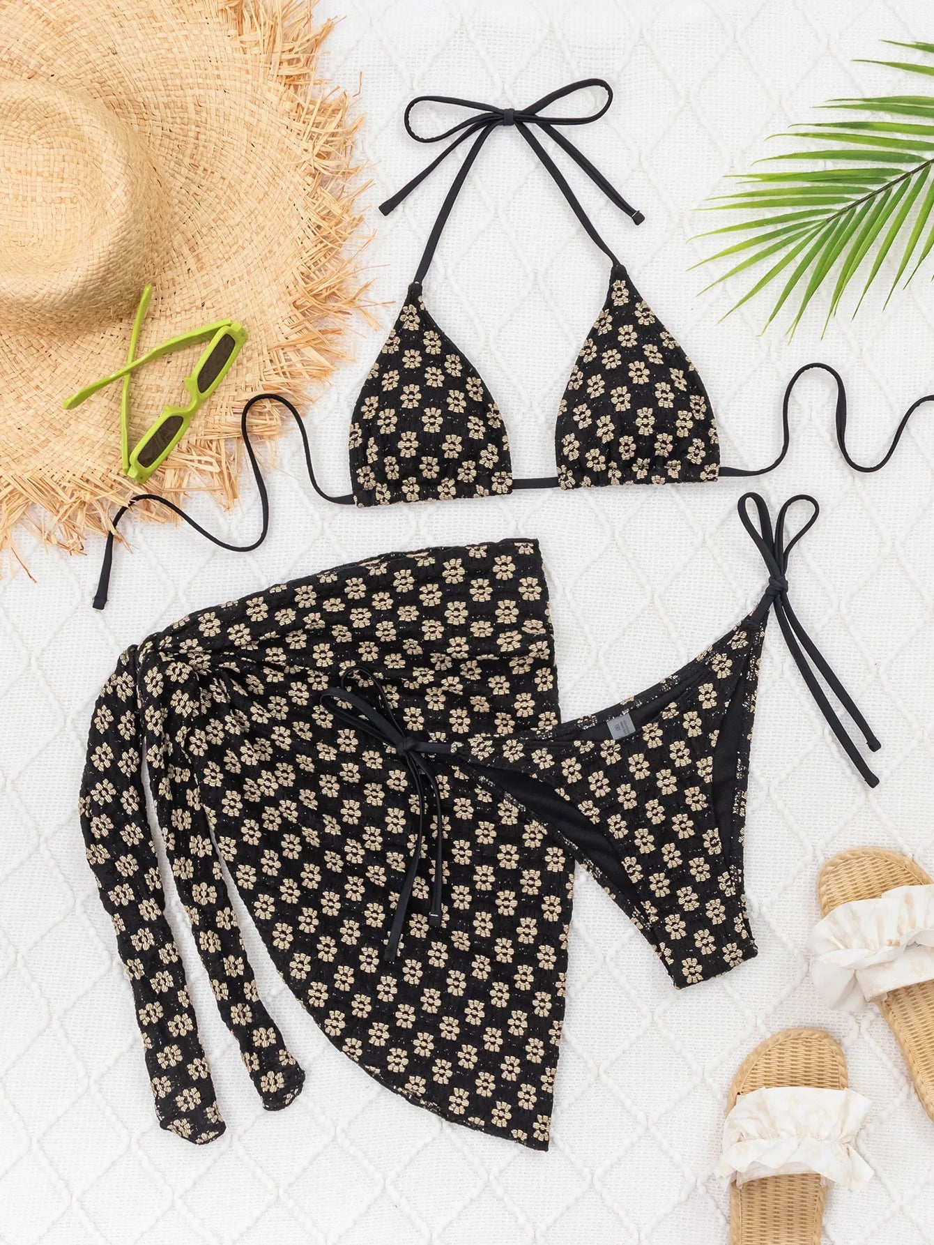 Sexy Net-Bikini-Set mit Push-up-Effekt – Brasilianischer Stil für Strand und Pool