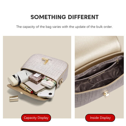 Damen-Schultertasche aus Split-Leder mit Luxus-Design Sattel-Tasche für Alltag und Freizeit