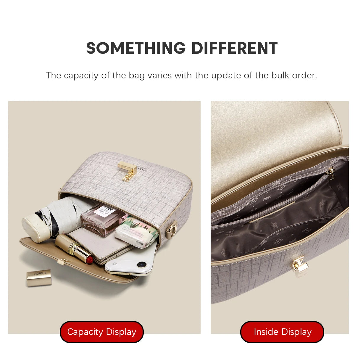 Damen Schultertasche aus Split-Leder mit Luxus-Design