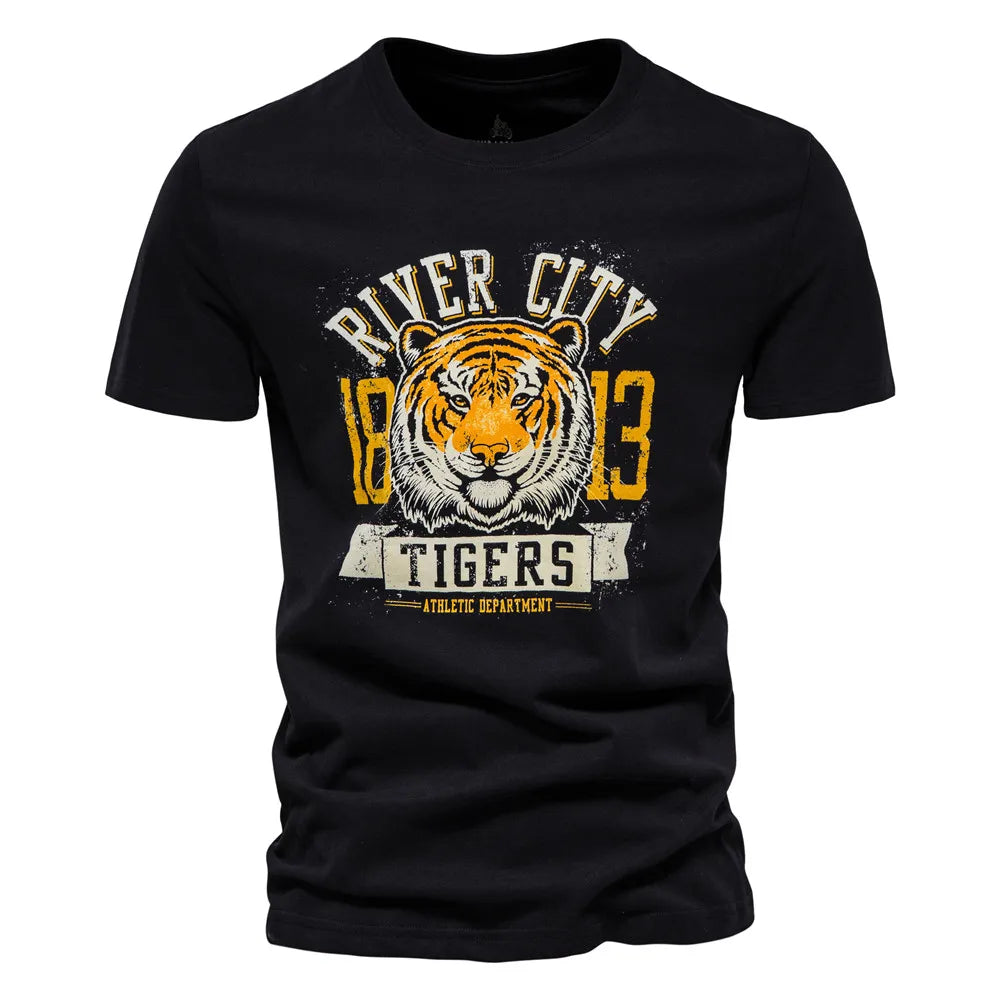 Herren T-Shirt aus Baumwolle mit hochwertigem Druck im lässigen Stil