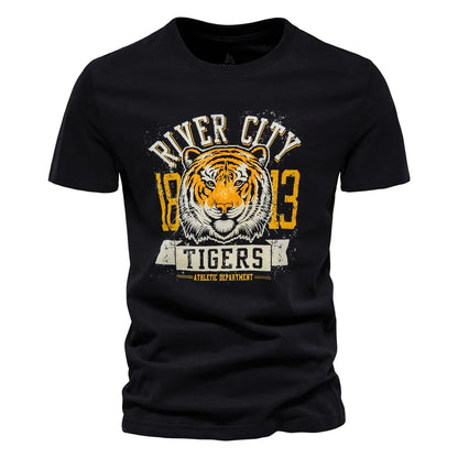 Herren T-Shirt aus Baumwolle mit hochwertigem Druck im lässigen Stil