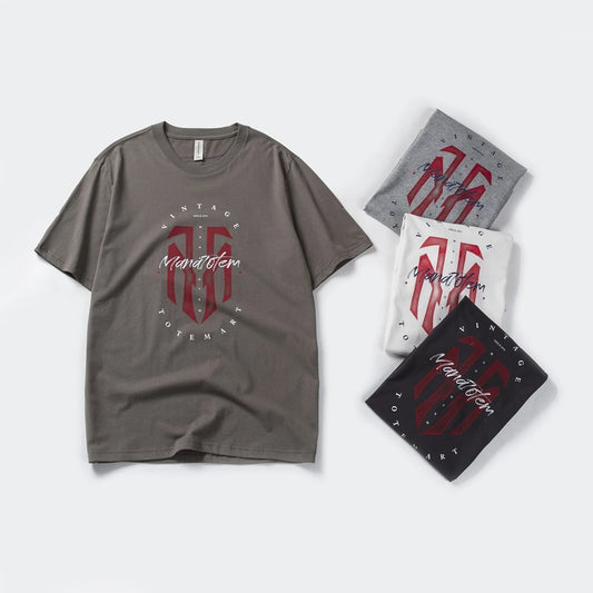 Herren T-Shirt mit Druck im Casual-Stil aus 100 Prozent Baumwolle