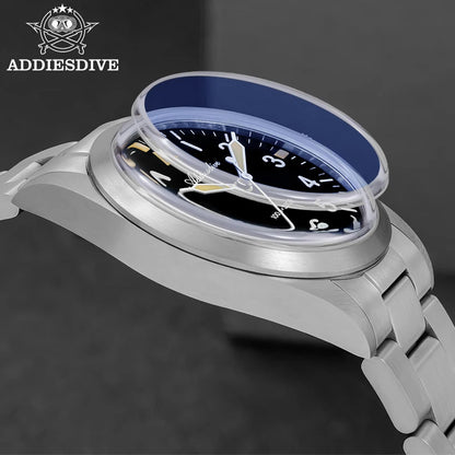 ADDIESDIVE New Watch For Men's Reloj Hombre AD2502 VH31 Movement Titanium Alloy 36mm 100M Waterproof Luminous Quartz Watches