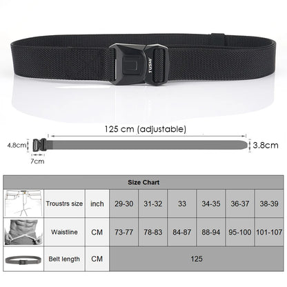 VATLY Nylon Casual Gürtel Herren Schnellverschluss Military Tactical Braun