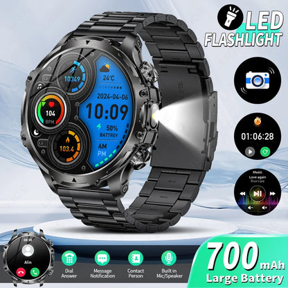 Männer Sport Smartwatch mit 1,9 Zoll Display und wasserdichter Bluetooth-Funktion