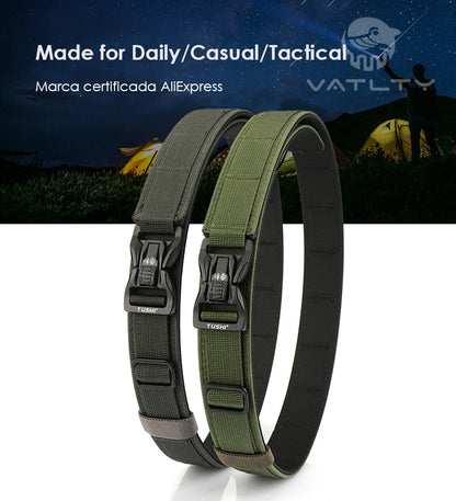 Herren-Taktischer Gürtel aus Nylon mit Metall-Schnellverschluss, Robuster Militärstil, 3,8 cm Breite